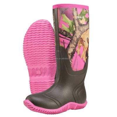 China Insulative Women's Mid-Calf Rain Boots Waterproof Insulated Wellies for sale