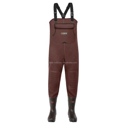 China HISEA Adjustable Waistband Neoprene Fishing Waders With Bootfoot Mens Fly Fishing Wader for sale