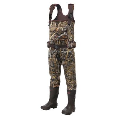 China Adjustable Neoprene Duck Hunting Waders Belt Waders For Men With Boots Camouflage Fishing Wader Bootfoot Secured Breathable Waterproof Insulated for sale