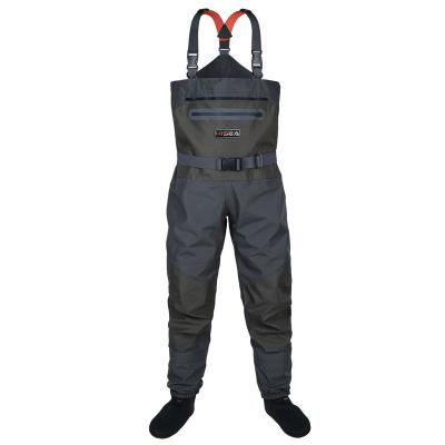 China Breathable Fishing Adjustable Boots-Pants Fly Belt Foot Storage Wader Without Boots For Women Men for sale