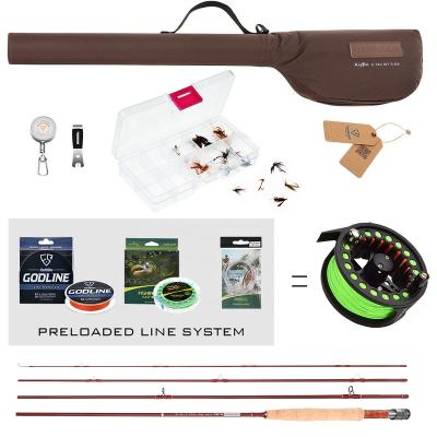 China Full Carbon Fly Fishing Kit 5/6 Weight Fly Fishing Rod and Full Spool Anglers Combo Starter Kit for sale