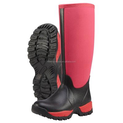 China Insulative HISEA Women's High Boots Waterproof Insulated Rain Boots Neoprene Dung Wellies for sale