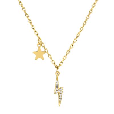 China High Quality Custom Designer Chain Ladies Star Luxury 925 Sterling Silver Snap Necklace For Women for sale