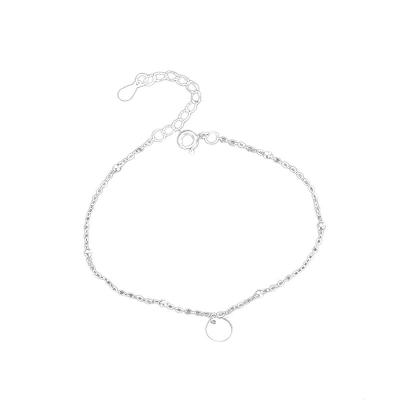 China Insti Sterling Silver Fashion Jewelry High Quality Round Charm Beaded Chain Bracelet For Women for sale