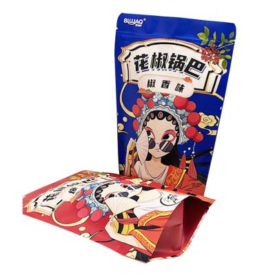 China Custom Print Moisture Proof Stand Up Brown Paper Kraft Paper Bag Custom Ziplock Stand Up Pouches For Food Packet for sale