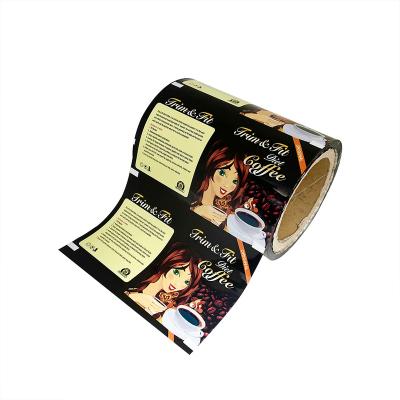 China Cheap Foil Printed Aluminum Plastic Laminated Custom Printing Bopp Mopp Film Roll Food Safe For Coffee Packaging for sale