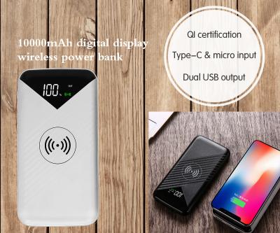 China Portable 10,000mah Qi Wireless charger Power Bank for Samsung,iPhoneX,iPhone XS,iPhone 7 for sale