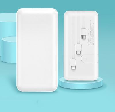 China Power Bank with Type C,lightning,Micro Cable 8000mah,10000mah,20000mah with holder for sale