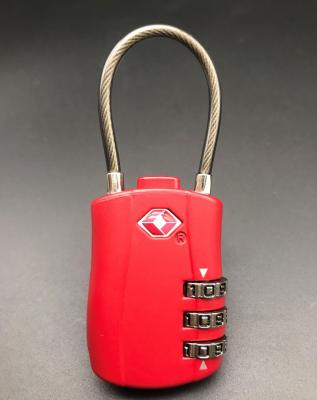 China Zinc Alloy Tricircle Luggage Lock TSA Lock Combination Travel Cable TSA Approved Lock for sale