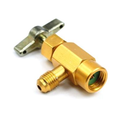 China 60*35mm 1/4 Thread Adapter R-134a Cool Box Bottle Tap Opener Dispensing Valve RT-95 for sale