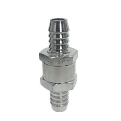 China General One Way 6 / 8 / 10 / 12mm Size 4 Valve Aluminum Alloy Fuel Non Return Check Valve for sale