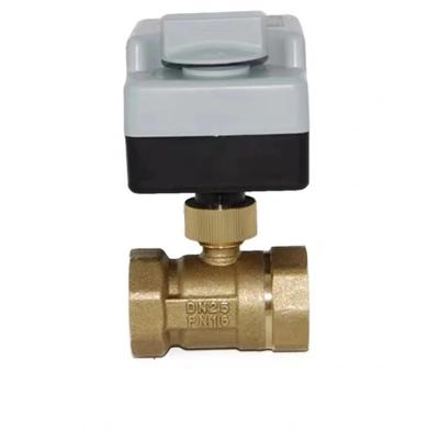 China General 3 Wire Control Ways/2 Way DN15 DN20 DN25 DN32 DN40 Electric Actuator AC220V 3 Wire With Manual Switch Brass Motorized Ball Valve for sale