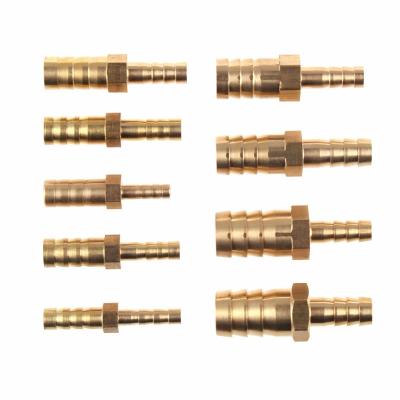 China Combustible Gas Water Pipe Barb 2 Way Pipe Fitting Reducer Brass Splicer Connector Coupler Copper Joiner Straight Adapter For Reducing for sale