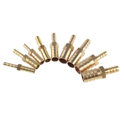 China Combustible Gas Water Pipe Barb 2 Way Pipe Fitting Reducer Brass Splicer Connector Coupler Copper Joiner Straight Adapter For Reducing for sale