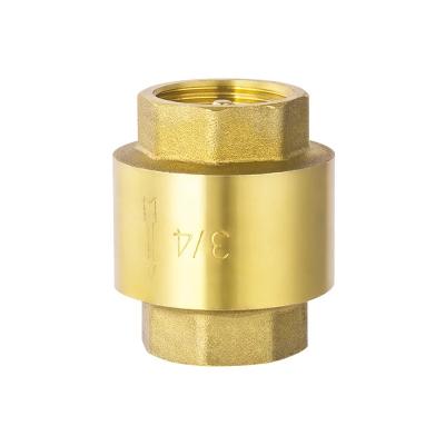 China 25mm Diameter 200WOG For Water Control DN15/DN20/DN25 NPT Female Thread Brass Spring Check Valve Inline Equal for sale