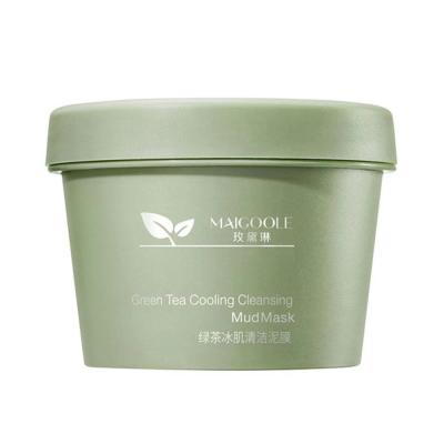 China Moisturizer Skin Care Green Tea Mask Facial Mud Moisturizing Fine Pore Mud Hydration Deep Cleansing Film for sale