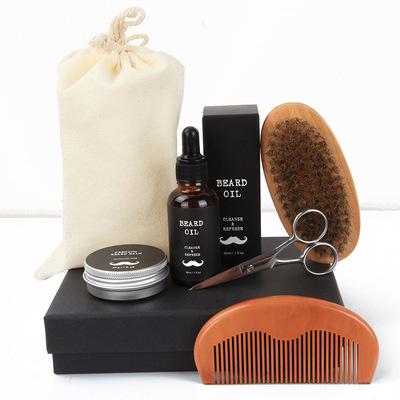 China Beauty Replenishing Treatment For Men Beard Care Set Private Label Beard Growth Nourishing Natural Safe Kit for sale