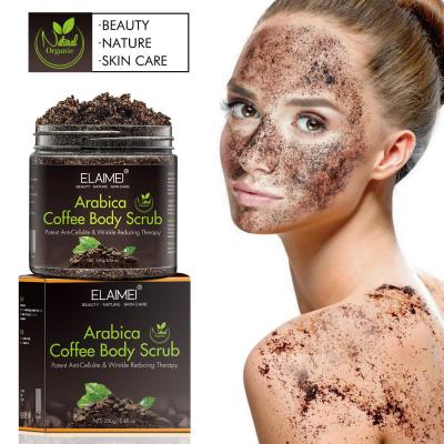 China Exfoliator Coffee Bath Natural Organic Moderately Clean Whitening Glowing Exfoliating Body Scrub Cream for sale