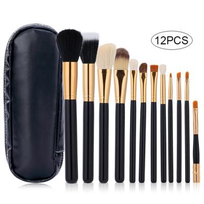 China Angular Blush Professional Makeup Brushes High Quality Private Label Makeup Brush Set 12 Pcs z354 for sale