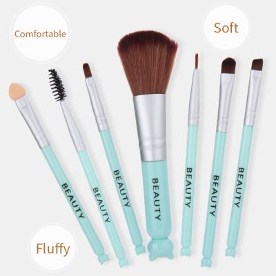 China Angular Blush Factory 7pcs Set Makeup Brushes Wholesale Makeup Brush Set For Foundation for sale