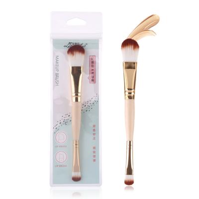 China Angular Blush Lameila Wholesale Gold Color Makeup Eyeshadow Brushes Eye Shadow Blending Brush Custom Logo Double Head L0948 for sale