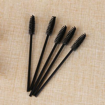 China Angular Blush New Lameila Makeup 50pcs Disposable Plastic Eyebrow Eyelash Brushes B0518 for sale