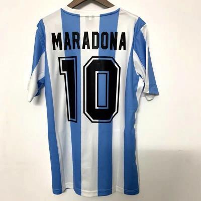 China Argentina Jersey Men's Quick-Drying Retro Football Memorial Soccer Short Sleeves Jersey Custom Jersey no. 10 Maradona for sale