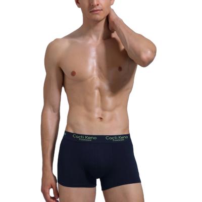 China Antibacterial Knit Boys Boxers Shorts Midwaist Men's Soft Stretch Pure Cotton Personalized Boxers Men's Waistband Underwear for sale