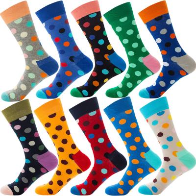 China New Christmas 3d funny diamond-shaped fashionable autumn sports border Amazon ten-color fruit animal food dots men's comfortable socks for sale