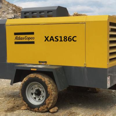 China Atlas Copco XAS186C C Series Oil Lubricated Diesel Portable Air Compressor Large 11.3m3/min 7.0bar Equipped with Cummin Engine Power for Sale for sale