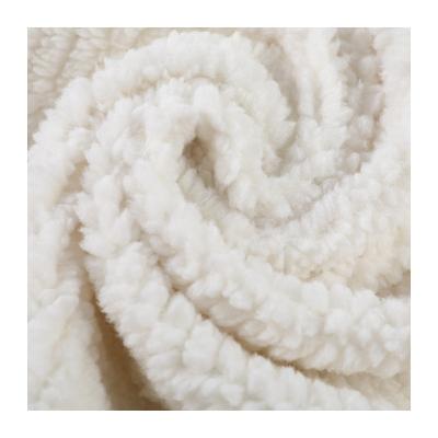 China Anti-Static Factory direct supply 100% polyester sherpa fleece fabric for throw blanket for sale