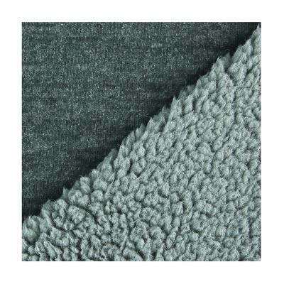 China Plain weave chenille microfiber sherpa fleece fabric anti-static velvet fabric for garment for sale