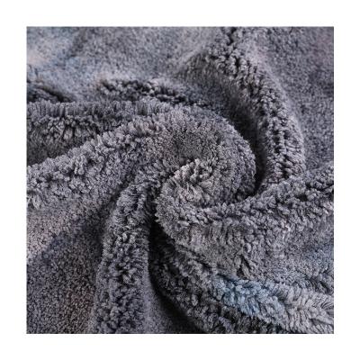 China Pile Size 1cm Plush Velvet Fabric Anti Static Color Dyed Blanket Backing Fabrics for sale