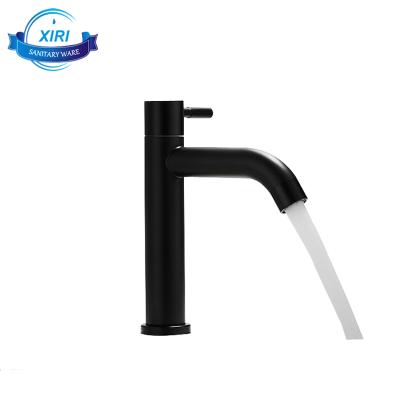 China Contemporary Single Cold Black SUS304 Bathroom Sink Faucet Faucet BF5001 for sale