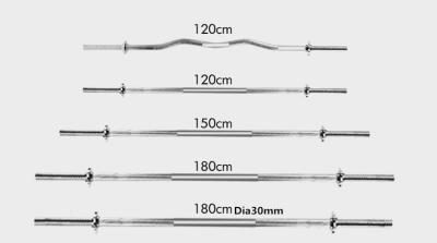 China solid chromed straight barbell bar  curl barbell bar for 1.2m 1.5m 1.8m for sale