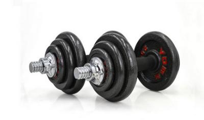 China cast iron adjustbale chromed  dumbbell barbell 50kg  with palstic case for sale