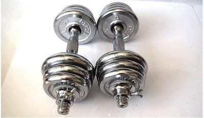 China cast iron adjustable  chromed dumbbell export from china  factory for sale