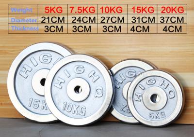 China dia25mm fitness excercise man cast iron electroplating  dumbbell barbell palte for sales for sale