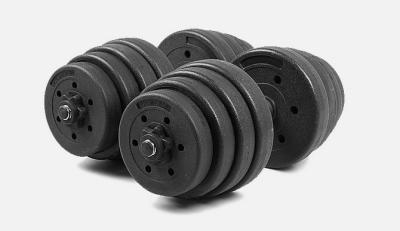 China 10kg 15kg 20kg 25kg 30kg 40kg Plastic Coated Cement Dumbbell for sales for sale