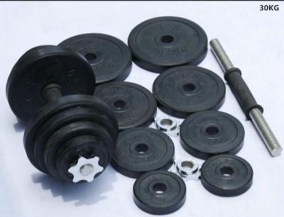 China 10kg 15kg 20kg 25kg 30kg rubber coated iron sand dumbbell weight plate for sale