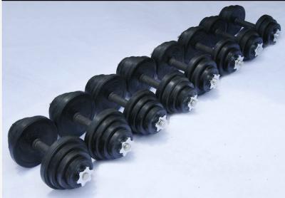 China inside cast iron sand and outside rubber coated dumbbell for sale for sale