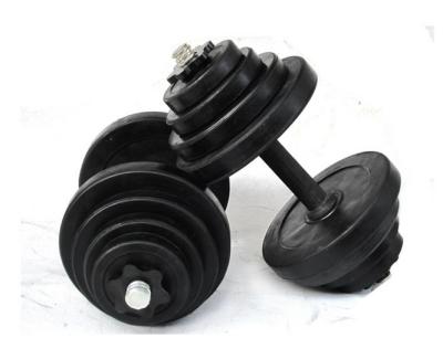 China Gym Use Crossfit Rubber Coated iron  Dumbbell With Rubber Bar for sale