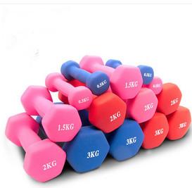 China Fitness Exercises Hand Weight Hex Neoprene Dumbbell For Women for sale