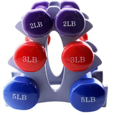 China llb and kg weight colorful Neoprene Coated Round Shape Dumbbell for sale