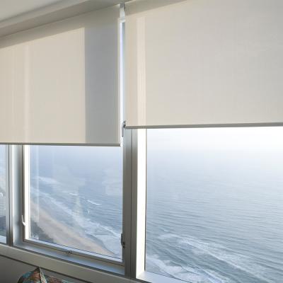 China Artistic Vertical Blind Fabric Curtain Minimalist Rolls With Remote Controller for sale