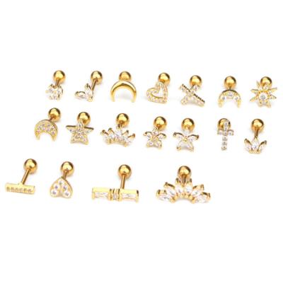 China Amazon Hot Sale Fashion Color Stainless Steel Environmental Friendly Stud Earring for sale