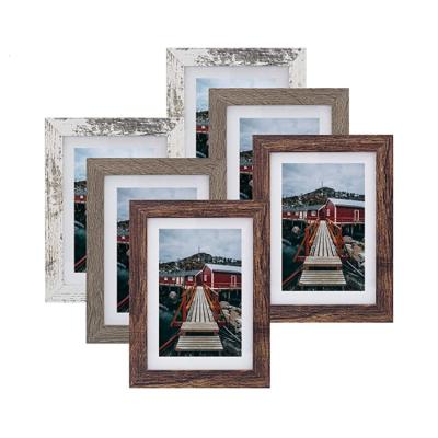 China Fashionable direct wholesale factory style old 6 color mixing copy photo wood frame for sale