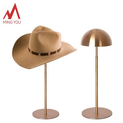 China New Product Iron Hat Rack Clothing Store Hat Display Rack Adjustable Waist Hat Lifting Rack Unisex Modern Adult AG012-1 Counter for sale