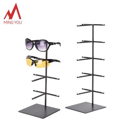 China Layers Floor Stand Eyeglass Holder Display Sunglasses Stand Up Display Racks Stainless Steel Sunglasses Display Rack AG038 for sale