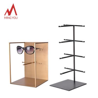 China Layers Floor Stand Eyeglass Holder Display Sunglasses Stand Up Display Racks Stainless Steel Sunglasses Display Rack AG038 for sale